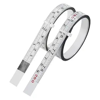 2-Pack Steel Self-Adhesive Measuring Tape, Imperial & Metric Stick-on Ruler, Left to Right and Right to Left Reading Tape Measure for Woodworking, Workbench, Table Saw, Drafting Table, 200cm/78Inch