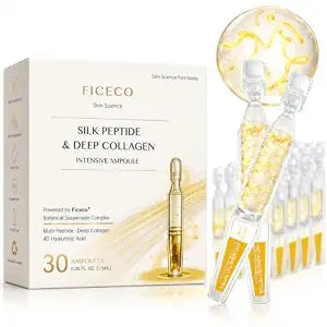 Glow Intensive Silk Peptides Serum for Face, Korean Anti-Aging Hydrating Ampoule with Multi-Peptide, Collagen, Niacinamide, 4D Hyaluronic Acid for Wrinkles, Fine Lines & Radiance