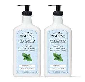 J.R. Watkins Daily Moisturizing Body Lotion, Peppermint, 18 fl oz, 2 Pack