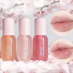 Dulele 3PCS Hydrating Lip Gloss Oil Set,Fruity Flavor Moisturizing Lip Balm