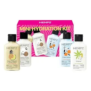 Hempz Mini Hydration Travel Set, 4-pack Travel Body Lotions - 2.25 Fl Oz