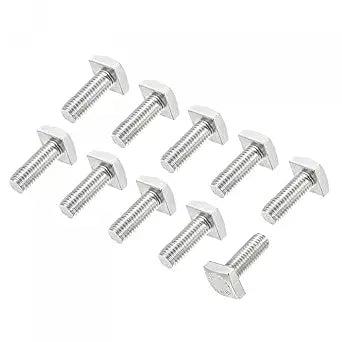 uxcell Square Head Bolt, 10pcs M6x16mm Fully Thread 304 Stainless Steel Grade C Square Machine Screws