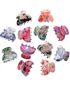 12Pcs Small Hair Clips for Women Girls Acrylic Cute Mini Claw Clips