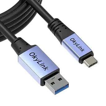 OkyLink USB 3.0/3.2 Gen1 A to C Cable, Male to Male, 5Gbps, 10ft