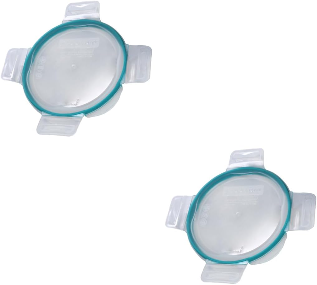 Snapware 7201R-PC 4-Cup Plastic Lid with Teal Gasket (2-Pack) - Made in USA