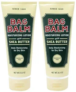 Bag Balm Moistuzing Body Lotion with Shea Butter, Daily Moisturizing for Dry Skin | Pack of 2 8oz Tubes