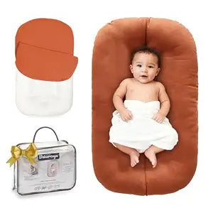 Baby Lounger Newborn 0-24 Months, Home and Travel Infant Cushion-Orange