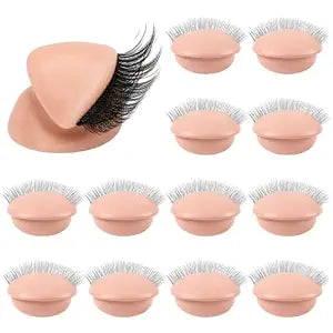 6 Pairs 2 Layers Eyelash Practice Eyelid, Replacement Eyelids for Mannequin