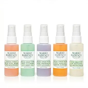 Mario Badescu Facial Spray Collection with Rose Water, Cucumber, Lavender and Orange Blossom, Multi-Purpose Cooling and Hydrating Face Mist for All Skin Types, Dewy Finish