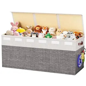 Dayacoco Extra Large Toy Box, Collapsible Toy Storage, Kids Organizer, Gray