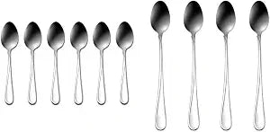 Oneida Flatware Flight, Teaspoons, Set of 6 & Flatware Flight, Iced Tea Spoons, Set of 4