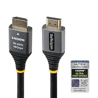 StarTech 3ft Ultra High Speed HDMI Cable, 8K 60Hz, HDR10+, 48Gbps