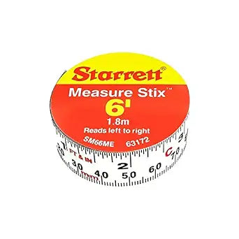 Starrett Tape Measure Stix, 3/4" x 72" (6'), S12 Style