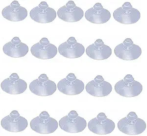 18mm/0.7" Furniture Desk Glass Transparent Anti-Collision Suction Cups Sucker Hanger Pads for Glass Plastic Without Hooks, Pack of 20