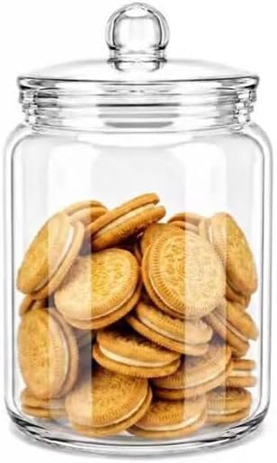 81 oz Clear Plastic Cookie Jar and Candy Jar with Lid, 1-Pack