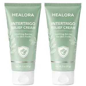 Healora Intertrigo Cream, Skin Fold Care & Chafing Support Cream, With Zinc Oxide Undecylenic Acid, Witch Hazel Extract, Tea Tree Oil, Supports Skin Comfort, for Friction-Prone Areas, 2 oz (2)