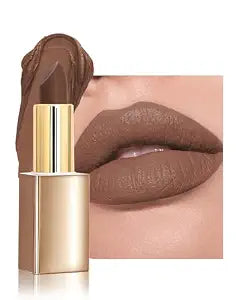Brown Matte Velvet Lipstick, Long Lasting Waterproof Lip Gloss for Women