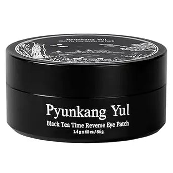 Pyunkang Yul PKY Black Tea Time Reverse Eye Patch for Anti-Aging, Deep Nourishing with Low-Molecular Collagen, Dark Circles & Fine Line Care with Kombucha, Korean Skincare (30 Pairs)