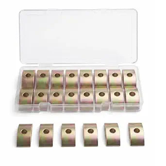 25 Pcs M8 Half Moon Washers, Furniture Connector Hardware Bed Frame Repair