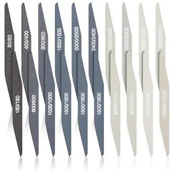 Honoson 20 Pcs Sanding Sticks Model, Low and High Grits, Double Angle Shape