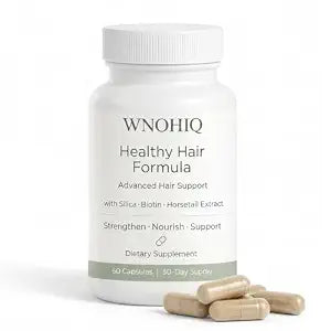 Minnah Healthy Hair Formula with Silica, Hair Growth Supplement for Women, Horsetail Extract & Vitamins, Supports Hair Strength, Thickness & Shine, Non-GMO & Gluten Free, 60 Capsules- 30 Day Supply