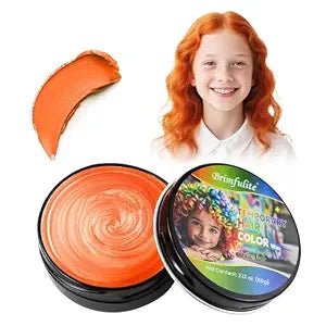 Temporary Orange Hair Wax for Kids, Halloween 2.12 Oz.