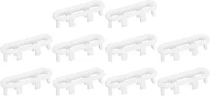 uxcell Sink Trim Overflow Cover, 10Pcs Sink Overflow Rings 47.8x13.6mm Oval Bathroom Kitchen Basin Drain Cover Hole Insert in Caps, White