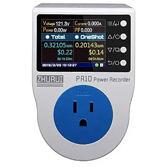 PR10-E US15A Power Meter Plug/Home Power metering Socket/watt Meter/2.4 inch TFT Color LCD/0.5FS(New)