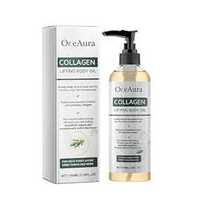 Collagen Lifting Body Oil with Hydrating Formula for Neck, Chest, Arms, Thighs, 3.38 Fl Oz, Silky Texture for Fresh and Luminous Skin