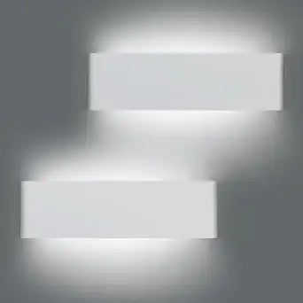 KICAAO 15.7in White Modern Wall Sconce 2-Pack,16W White Light 5000K
