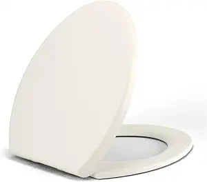 Round Toilet Seat, Standard 16.5, Slow Close, Almond/Bone
