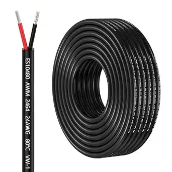 24 Gauge 2 Conductor Tinned Copper Electrical Wire 100FT/30.5M