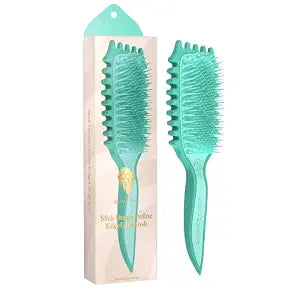 Bounce Curl Slick-Dense Define EdgeLift Brush Hair Styling Tool - Teal