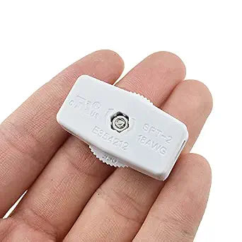 Hahiyo 3A 125V Inline Rotary Cord Switch Adjustable Rotary Double Pole Control Switches Compact Wiring Design Easy Install 1 PCS for Kitchen Lights Bedroom Table Lamp Light Gauge Wire