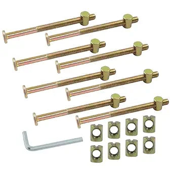 Biaungdo M8 x 110mm Bunk Bed Bolts Hex Drive Socket Furniture Screws, 8 Pcs