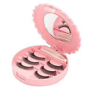 Eyelash Organizer and Storage Case With Makeup Mirror Travel Lash Bag