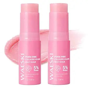 PDRN Pink Collagen Volume Multi Balm, Collagen Plumping Stick for Face, Neck, Under Eyes, Lips, Lines Care, Hydrating & Firming Skin (2PCS)