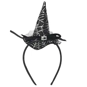 Doneace Halloween Headbands for Women Witch Hat Hairbands Small Witch Hair Hoops Halloween Hair Accessories 1PCS(Type C)