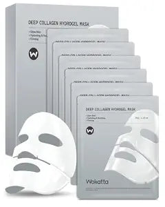 6 Pack Bio-Collagen Face Mask, Hydrating Overnight Gel Face Masks