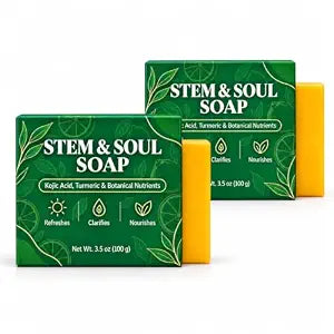 STEM & SOUL Kojic Acid & Turmeric Soap Bar, 7oz