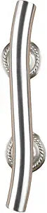 12-inch Wave Grab Bar for Bathtub and Shower, Brushed Nickel Finish, 1.25-Inch Diameter, Curved Bathroom Saftey Hand Rail, Wall-Mounted