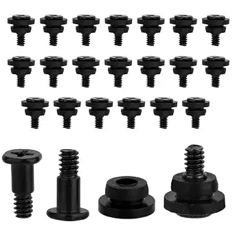 Hard Disk Drive Mounting Screws Kit, 20pcs 6#-32 PC Hard Drive Screws & 20pcs Shock Absorption Rubber Washers for 3.5 Inch HDD SSD Computer Repair Parts and Accessories