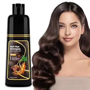 Dark Brown Hair Dye Shampoo, Ammonia-Free for Gray Hair Coverage
