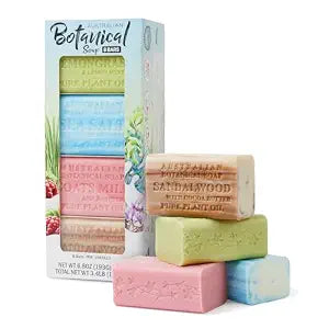 Australian Botanical Soap Variety Set, Bath Soap Bars, 6.6 oz, Pack of 8