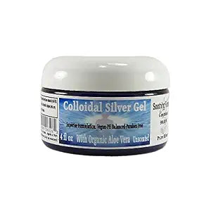 Superior Colloidal Silver Gel Big 4 oz Jar, Aloe Vera & 100 PPM 99.99% Ag