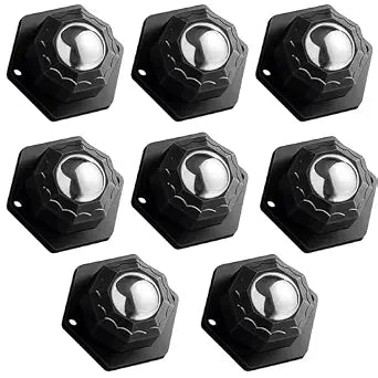 8 Pack Self Adhesive Caster Wheels, Swivel Wheels for Furniture, Load Capacity 30 LBS Per Caster Wheels 1 Inch, Low Profile Paste Universal for Storage Box, Small Appliance Storage Bins