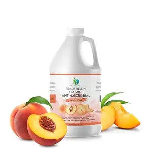 Deep Cleansing Hand Soap, 64 oz - Peach Bellini Gentle Foaming Liquid Hand Soap Refill -Moisturizing, Long Lasting Freshness and Safe for Skin