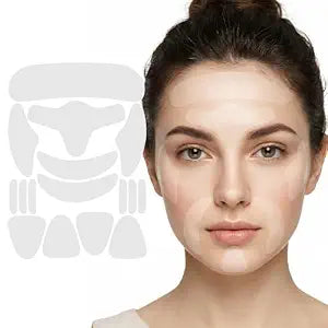256 Pcs Facial Wrinkle Patches Overnight Forehead Patches Line Facial Stickers Smoothing Facials Patch for Face Forehead Eyes Smile Mouth Lines Fine Lines Chin