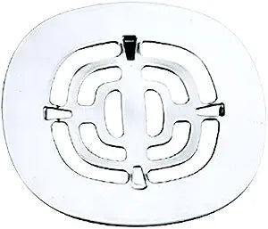 Westbrass A316-26 4-1/2" OD Brass Snap-in Shower Strainer Grid Drain Cover, Polished Chrome