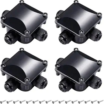 GWHOLE 4PCS Waterproof Outdoor Junction Box for 5.5mm-10mm Cables